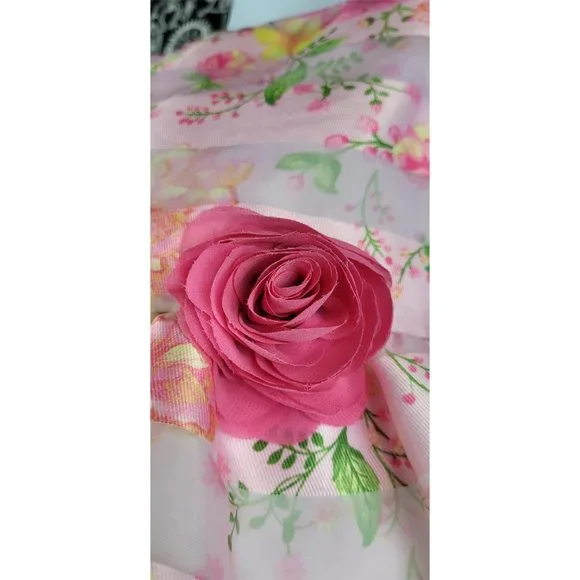 Wonder Nation Pink Floral Dress Size 5T - Picture 4 of 11